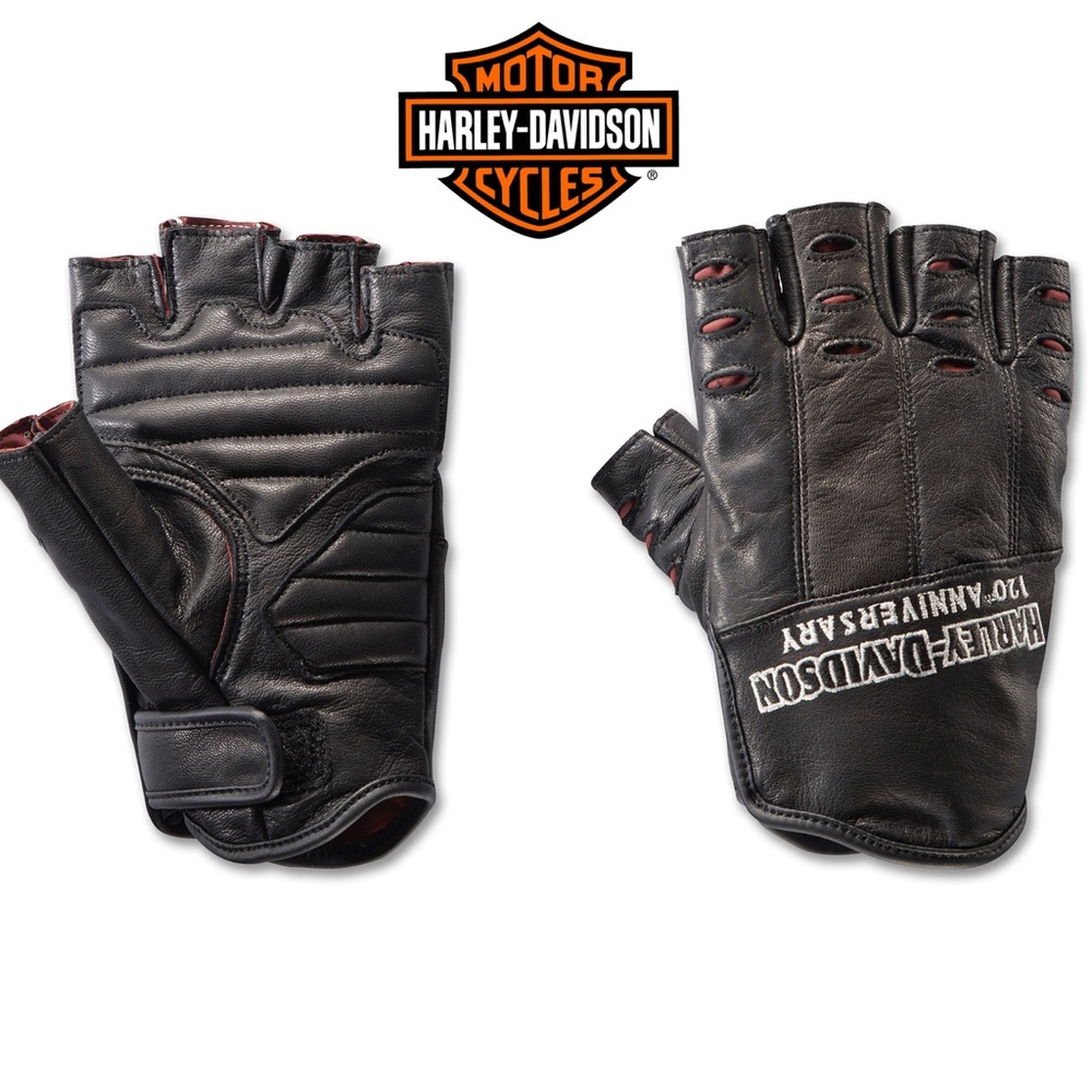 Harley-Davidson Men's 120th Anniversary True North Fingerless Gloves